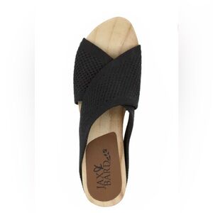 Jax&Bard Libby Hill Black Platform Clog Sandals